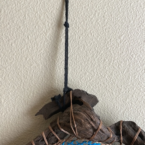 Wooden Dream Catcher that is shaped like an eyeball - Picture 3 of 3